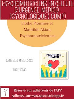 "Psychomotriciens en cellule d'urgence medico-psychologique (CUMP)" par Elodie Pionnier et Mathilde Akian