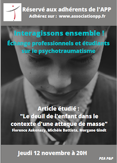 "Le deuil de l'enfant dans le contexte d'une attaque de masse" par Florence Askenazy, Michèle Battista et Morgane Gindt